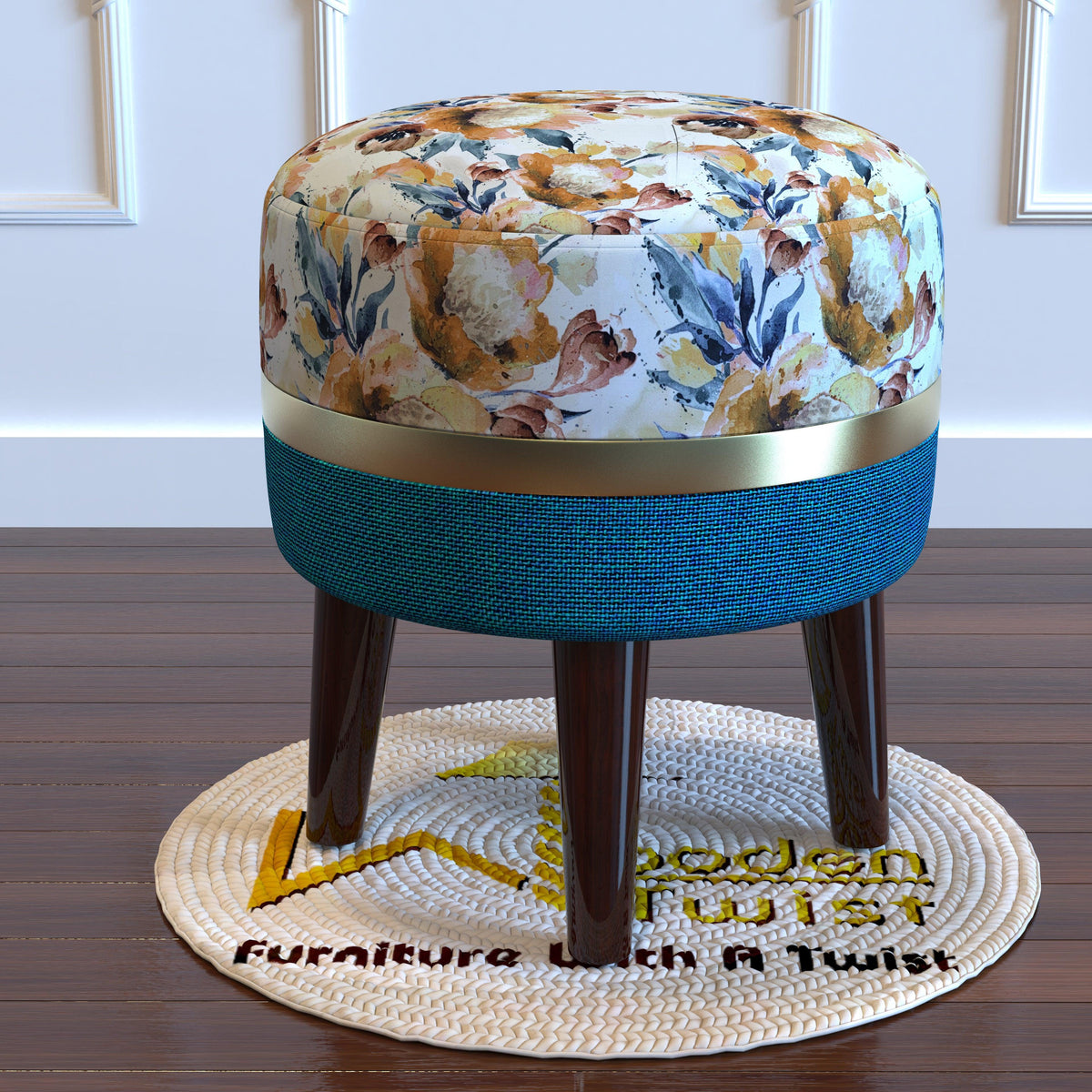 A Round Puffy Stool for Your Living Room