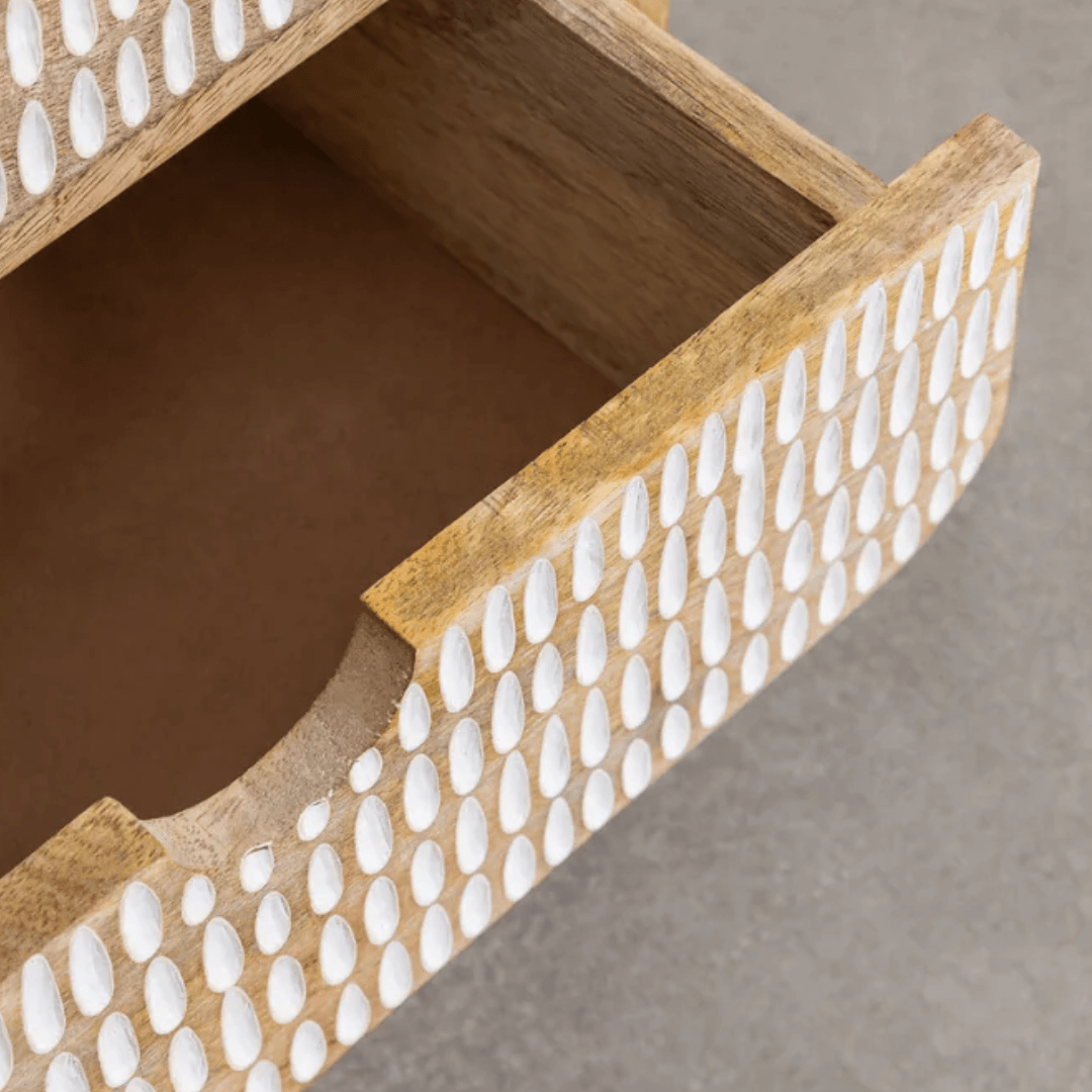 solid wood bedside table