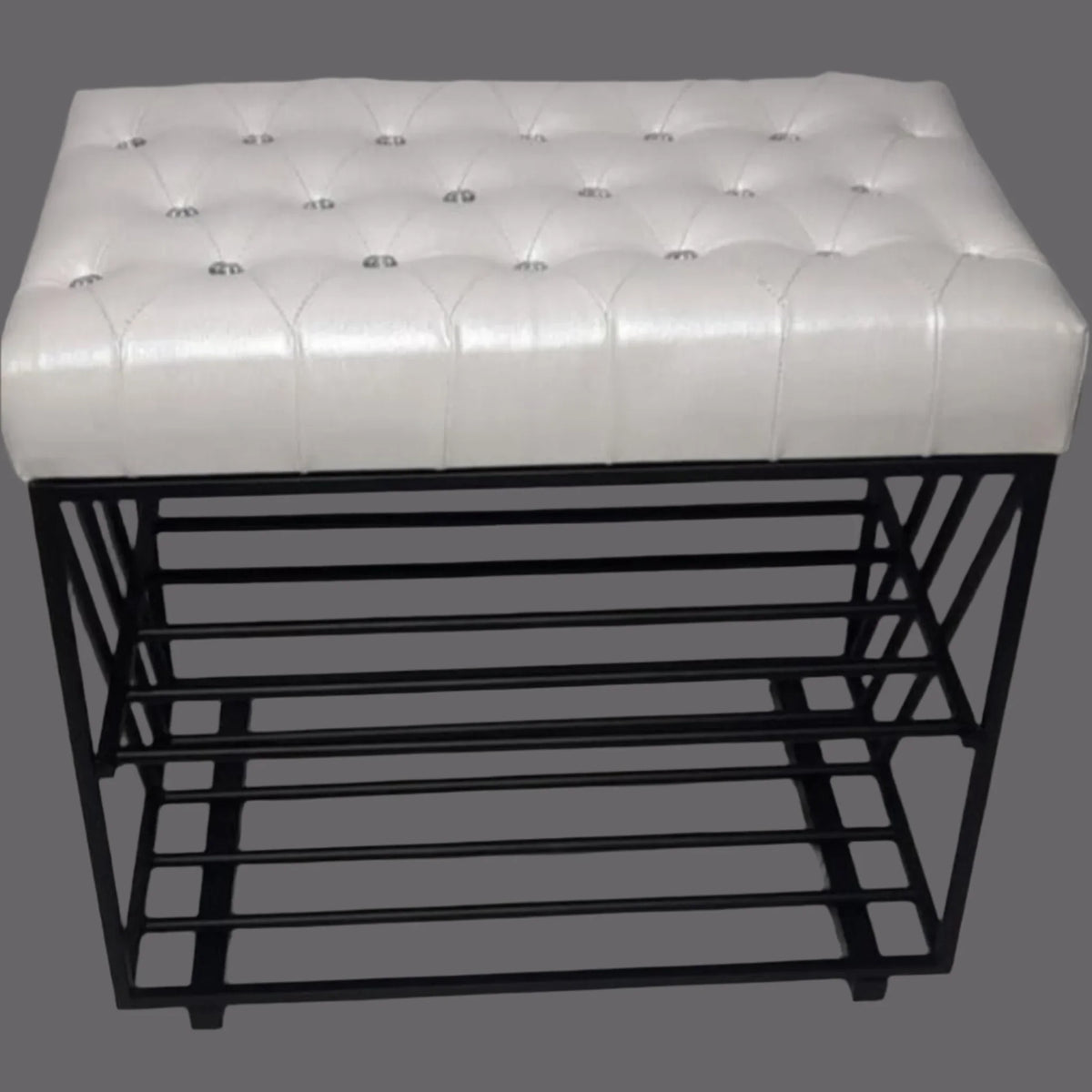 Modena Button Tufted Shoe Rack