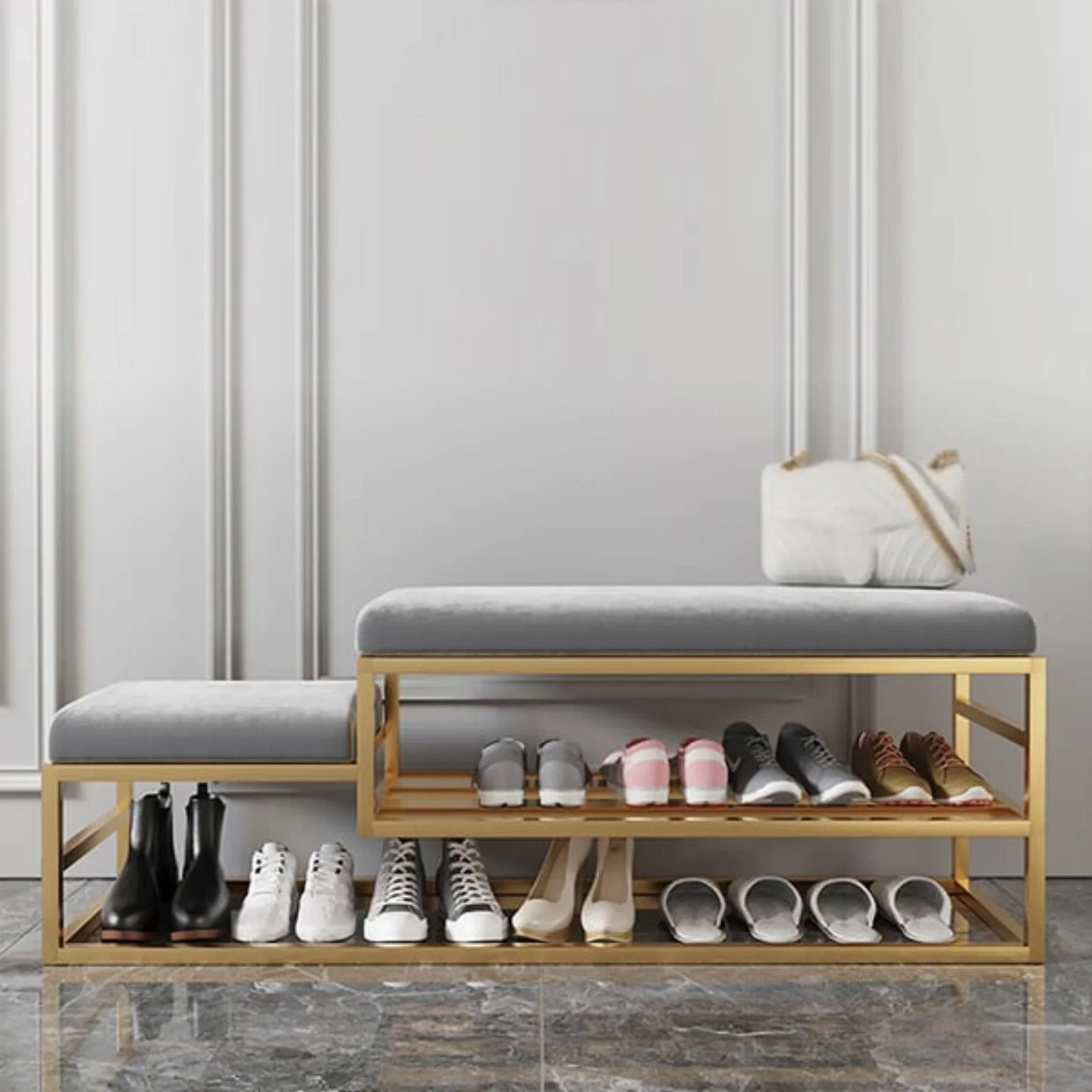 Space-saving storage bench