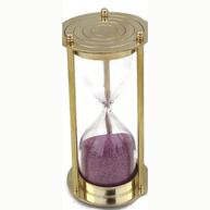 5 Minutes Brass Sand Timer Hourglass - WoodenTwist