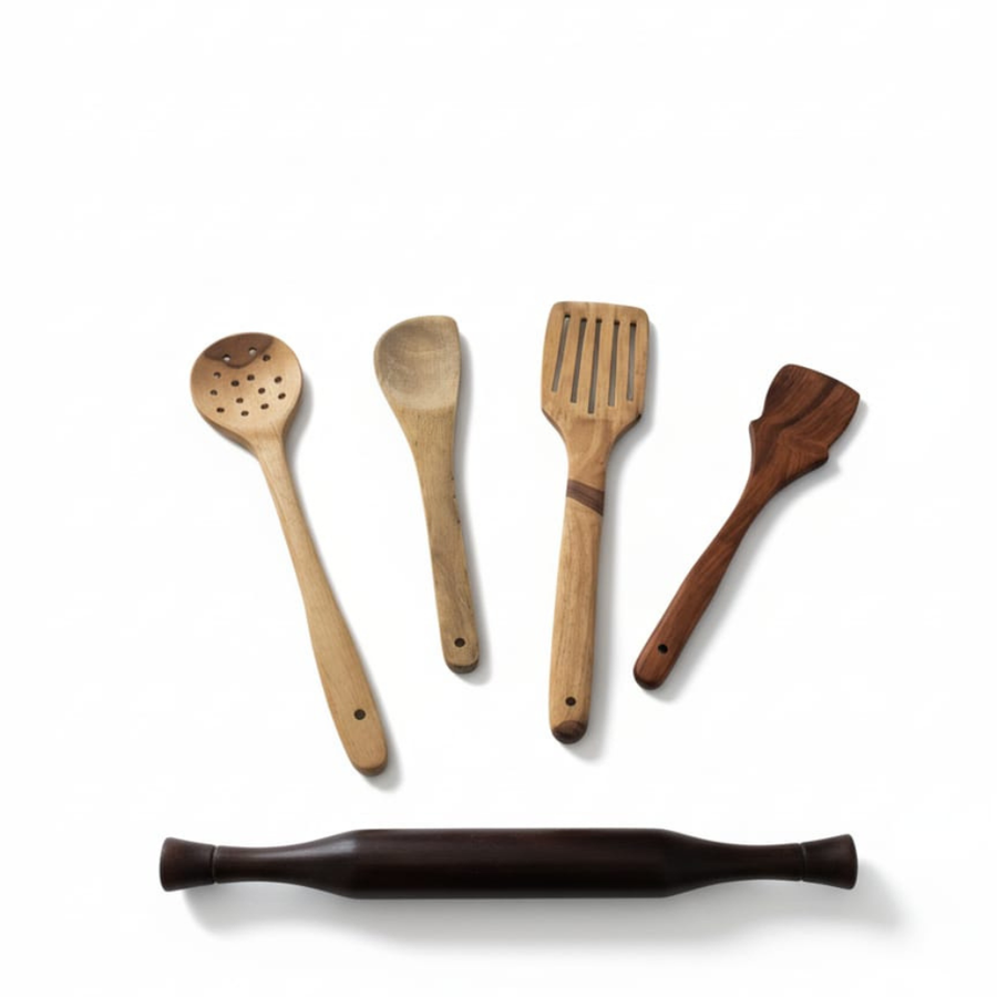 Natural and brown wood shades