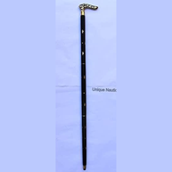 Antique Brass Design Head Handle Vintage Style Wooden Walking Cane Stick - WoodenTwist