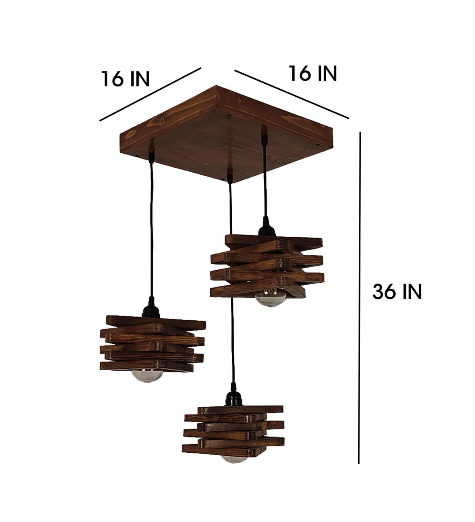 Star Brown Cluster Hanging Lamp