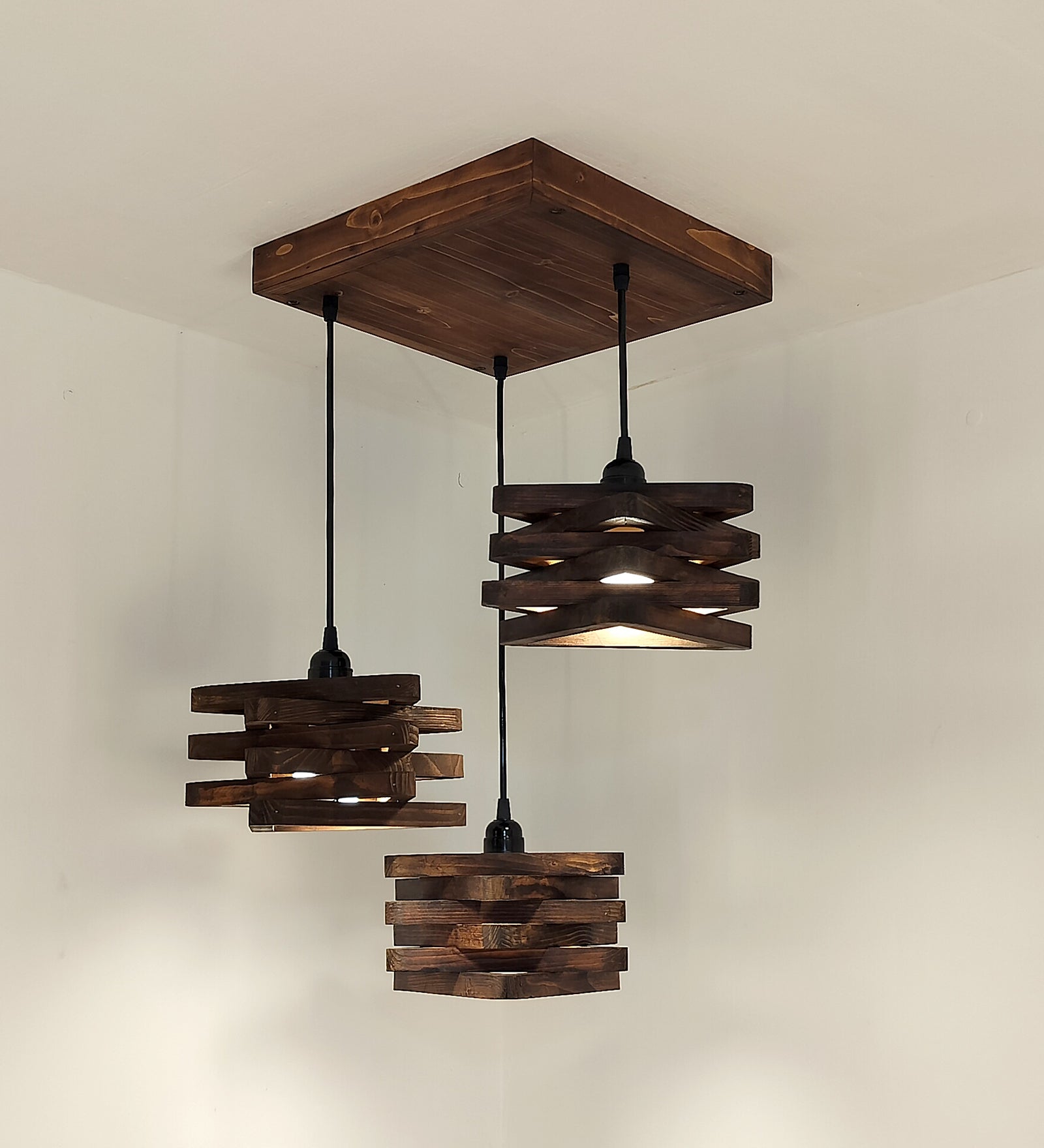 Star Brown Cluster Hanging Lamp