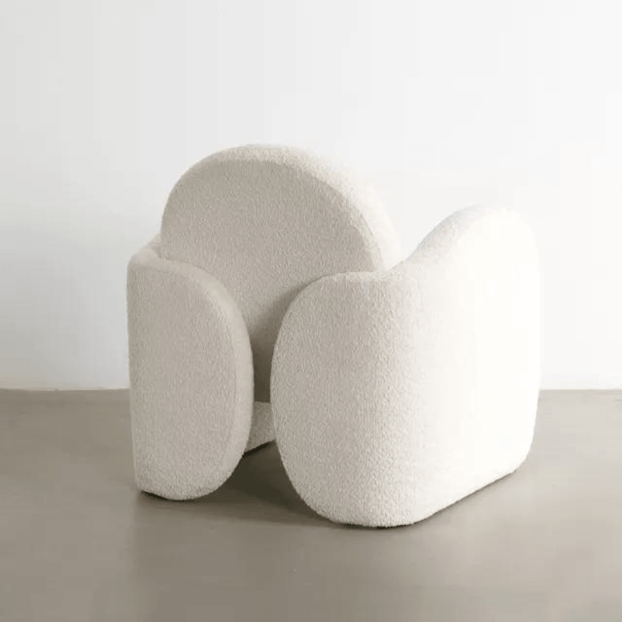 Boucle on Solid Wood