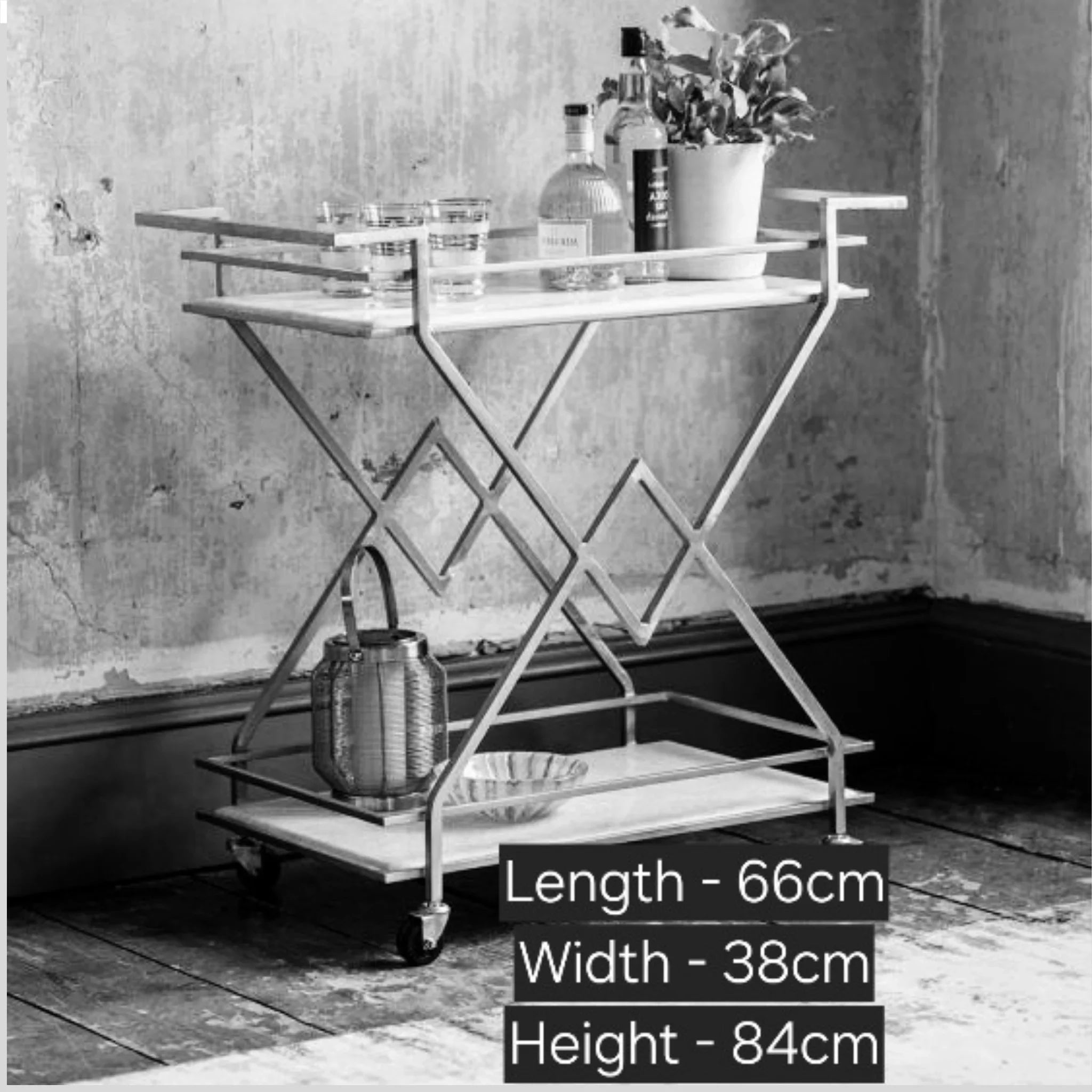 Stylish serving trolley