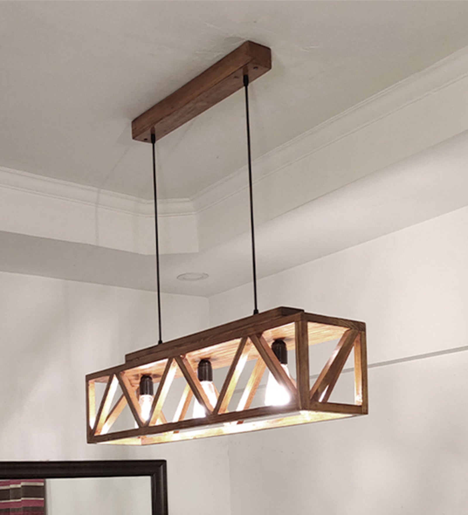 Symmetric Centrum Wooden Series Hanging Lamp