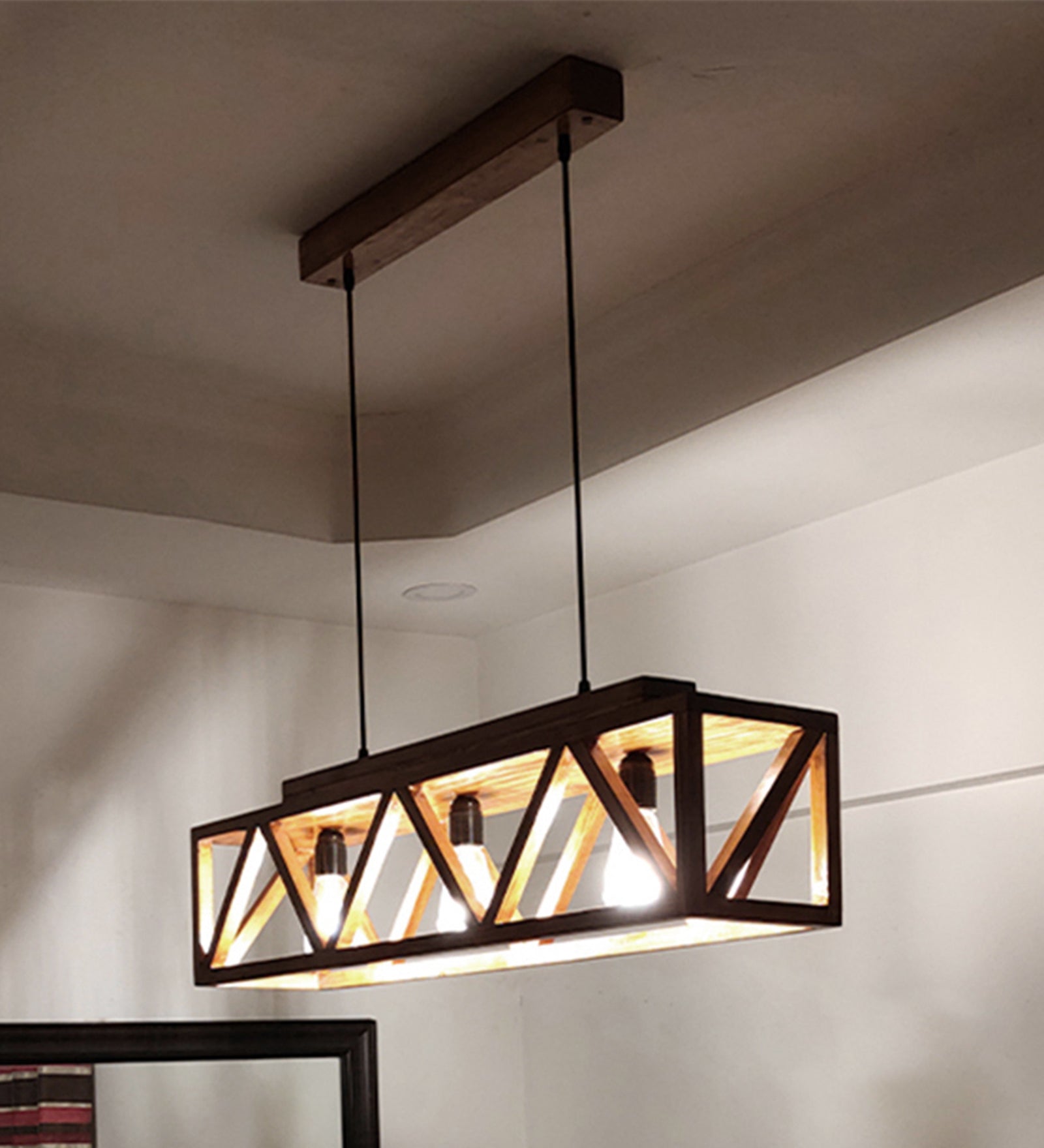 Symmetric Centrum Wooden Series Hanging Lamp