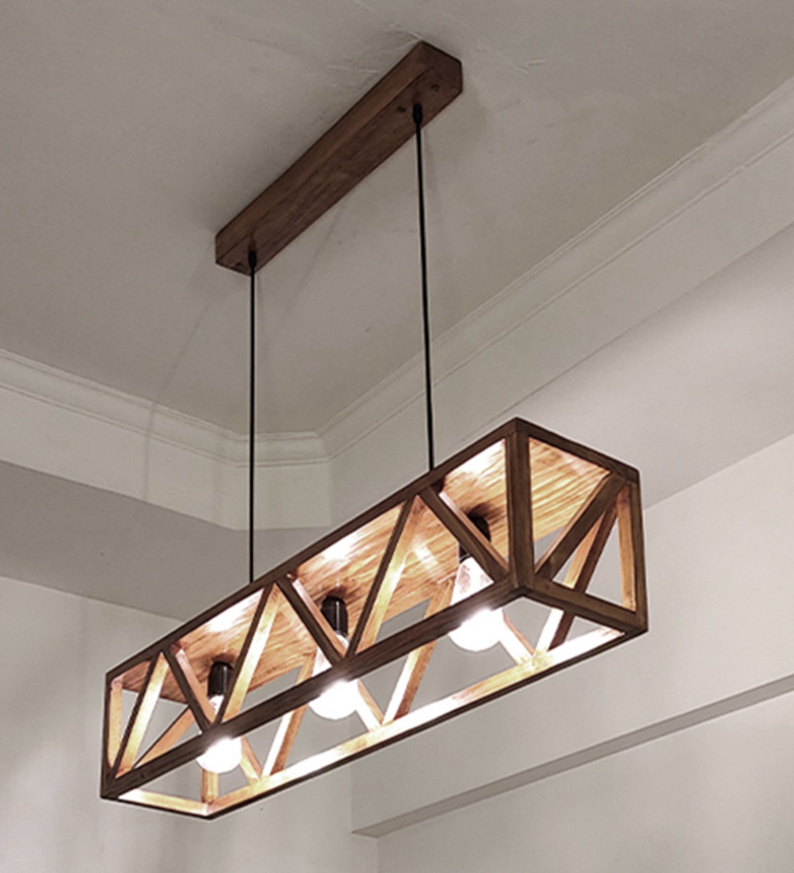 Symmetric Centrum Wooden Series Hanging Lamp