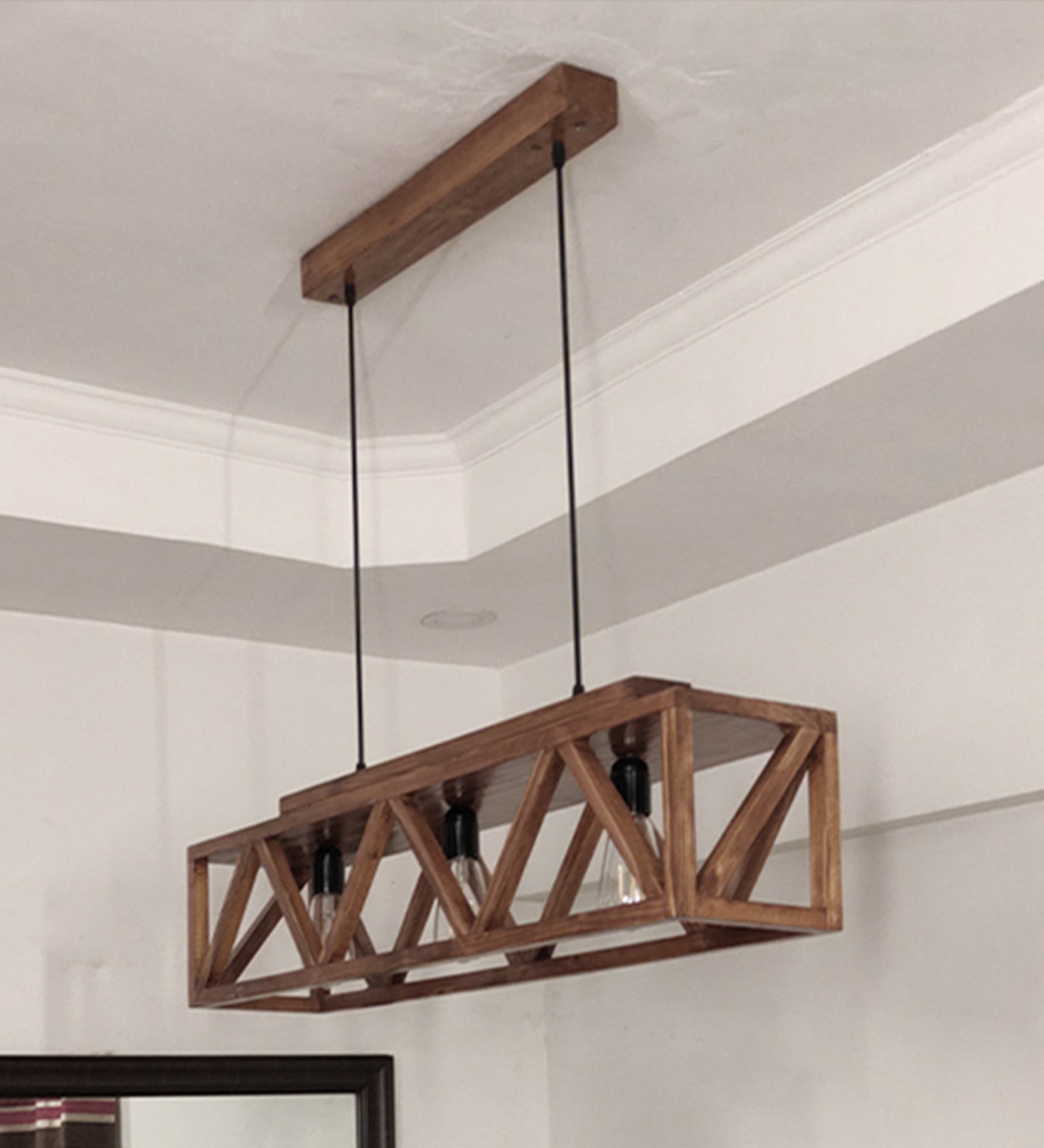 Symmetric Centrum Wooden Series Hanging Lamp