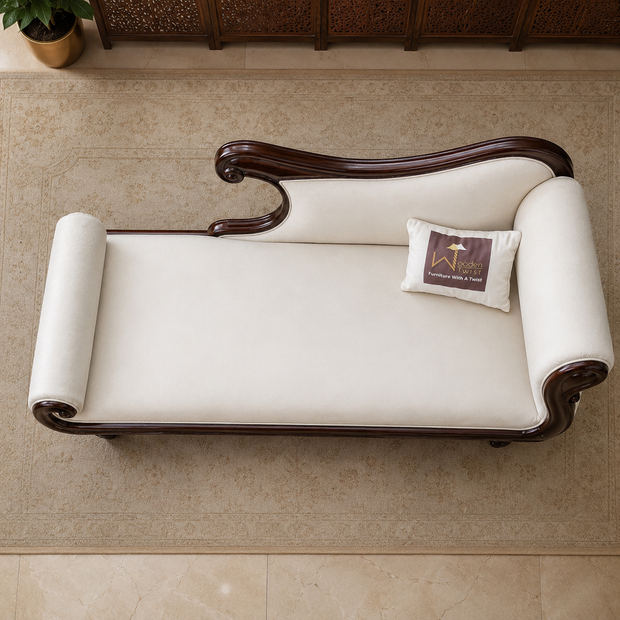 Wooden Twist Hand Carved Teak Wood Couch for Living Room
