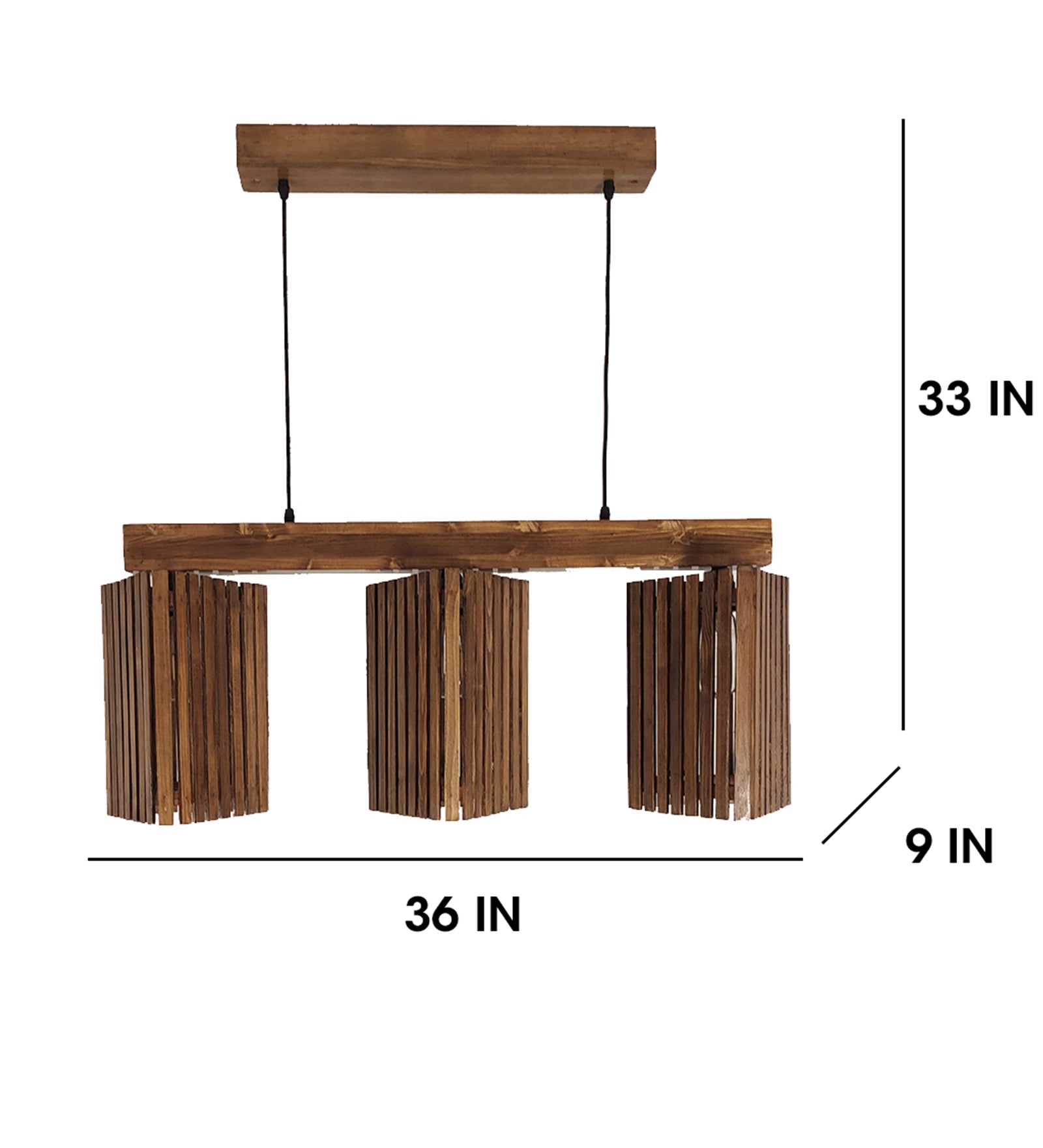 Trikona Brown 3 Series Hanging Lamp