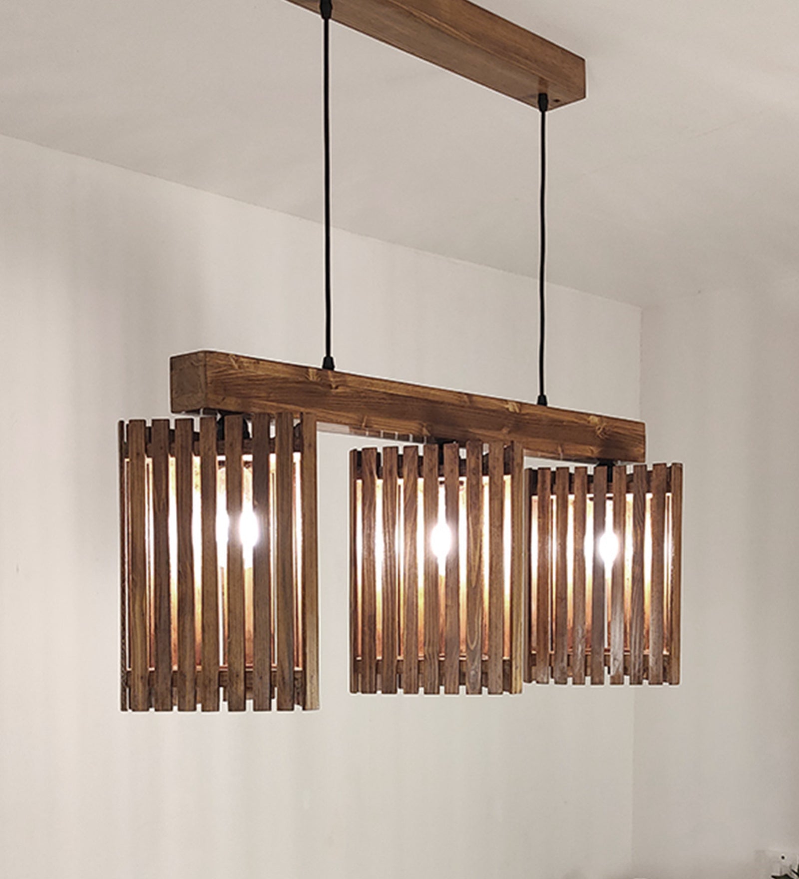 Trikona Brown 3 Series Hanging Lamp