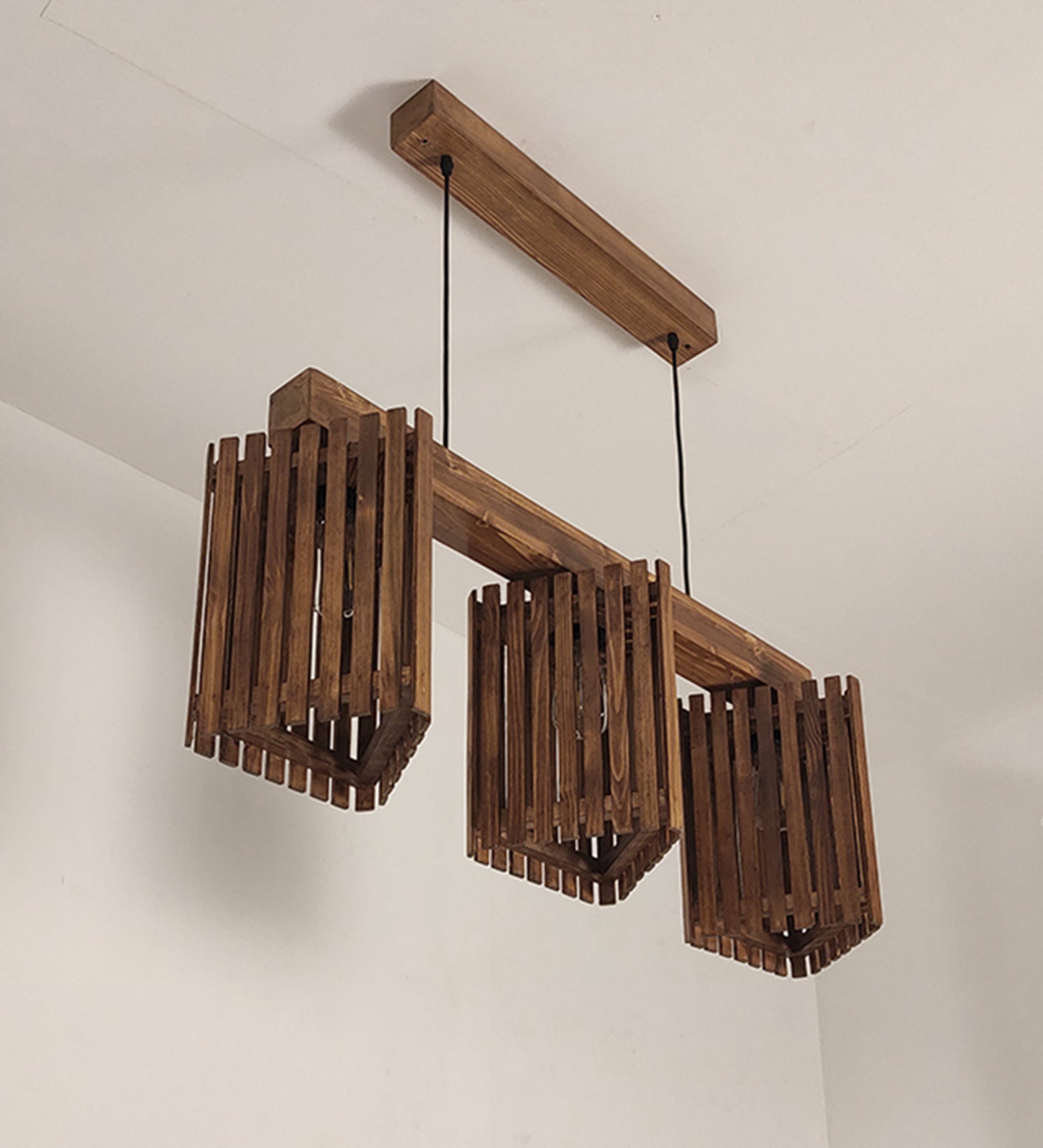 Trikona Brown 3 Series Hanging Lamp