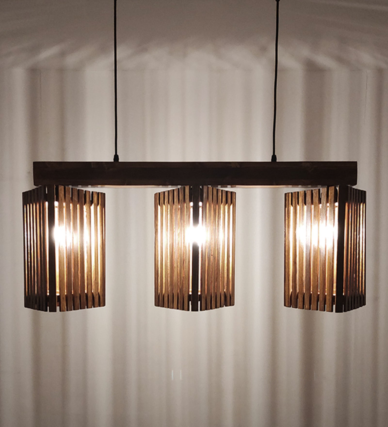 Trikona Brown 3 Series Hanging Lamp