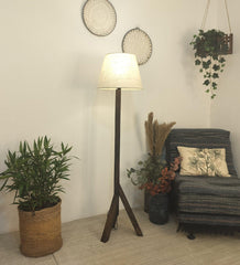 Pinewood floor lamp