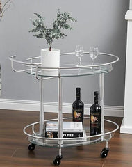 Sturdy Iron Construction Serving Cart