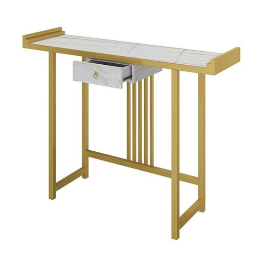 Sleek Iron Console Table - Space-Saving Design