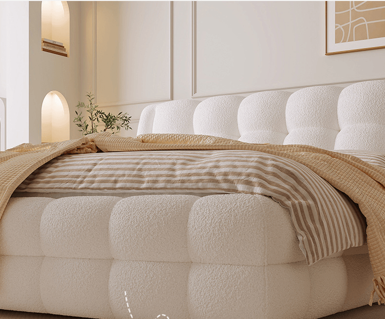 Elegance Modernize Boucle Upholstery Bed