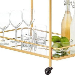 Elegant Glass Top Bar Cart