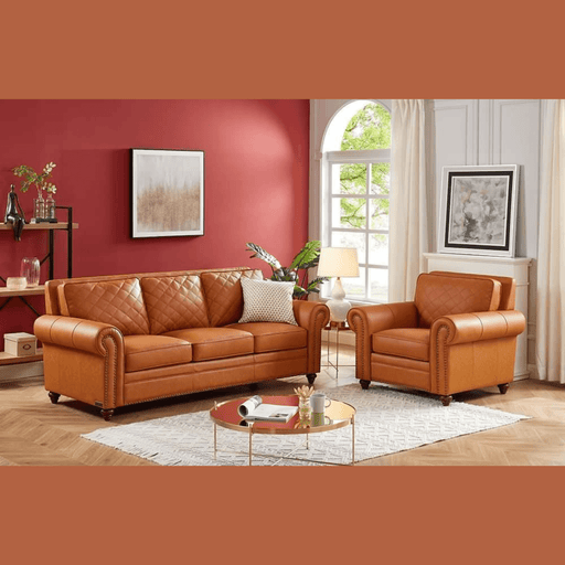 Wooden Handmade Stylish Look Grace Modern Sofa 3+1 (Brown) - WoodenTwist