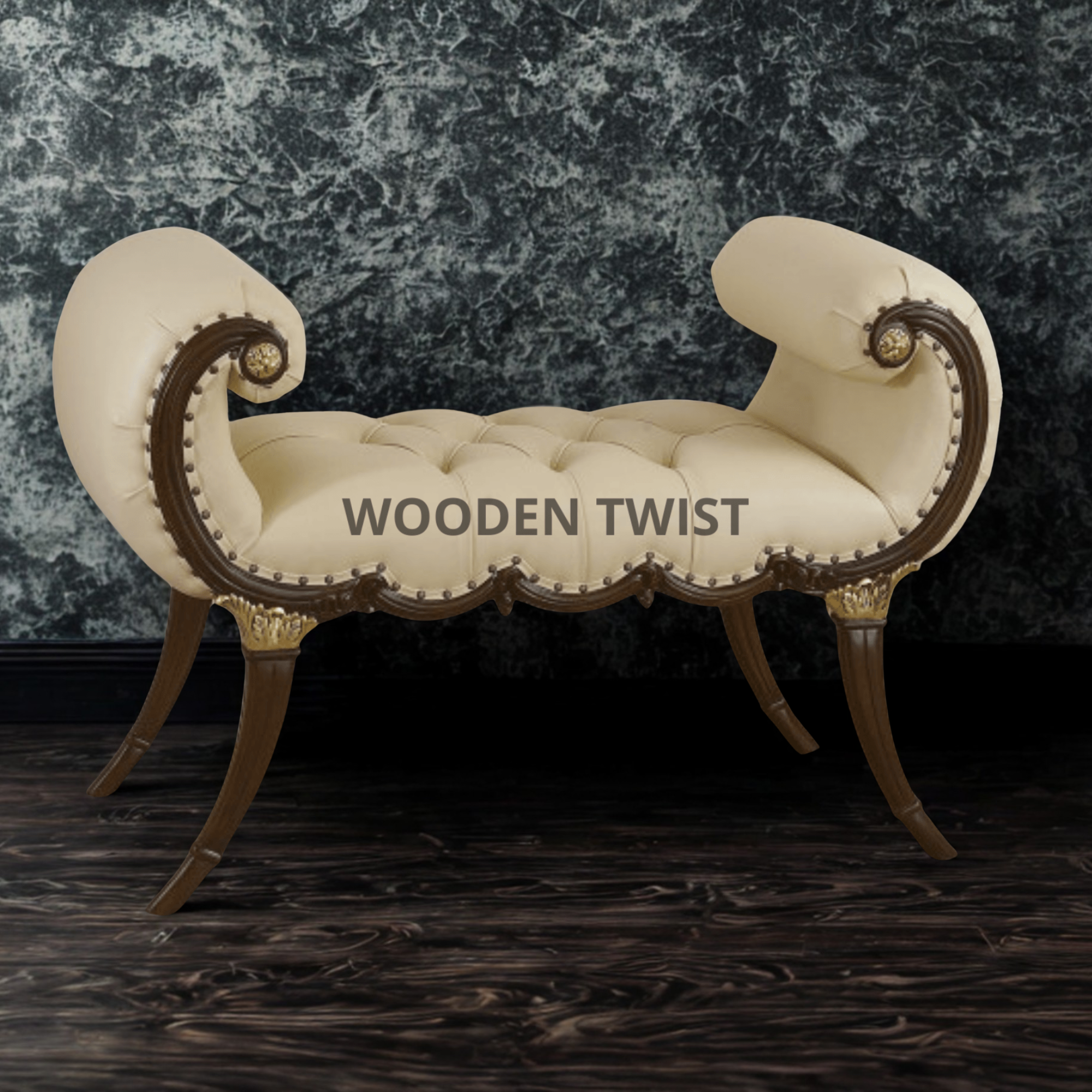 Apisteftos Sheesham Wood Bench Couch - WoodenTwist