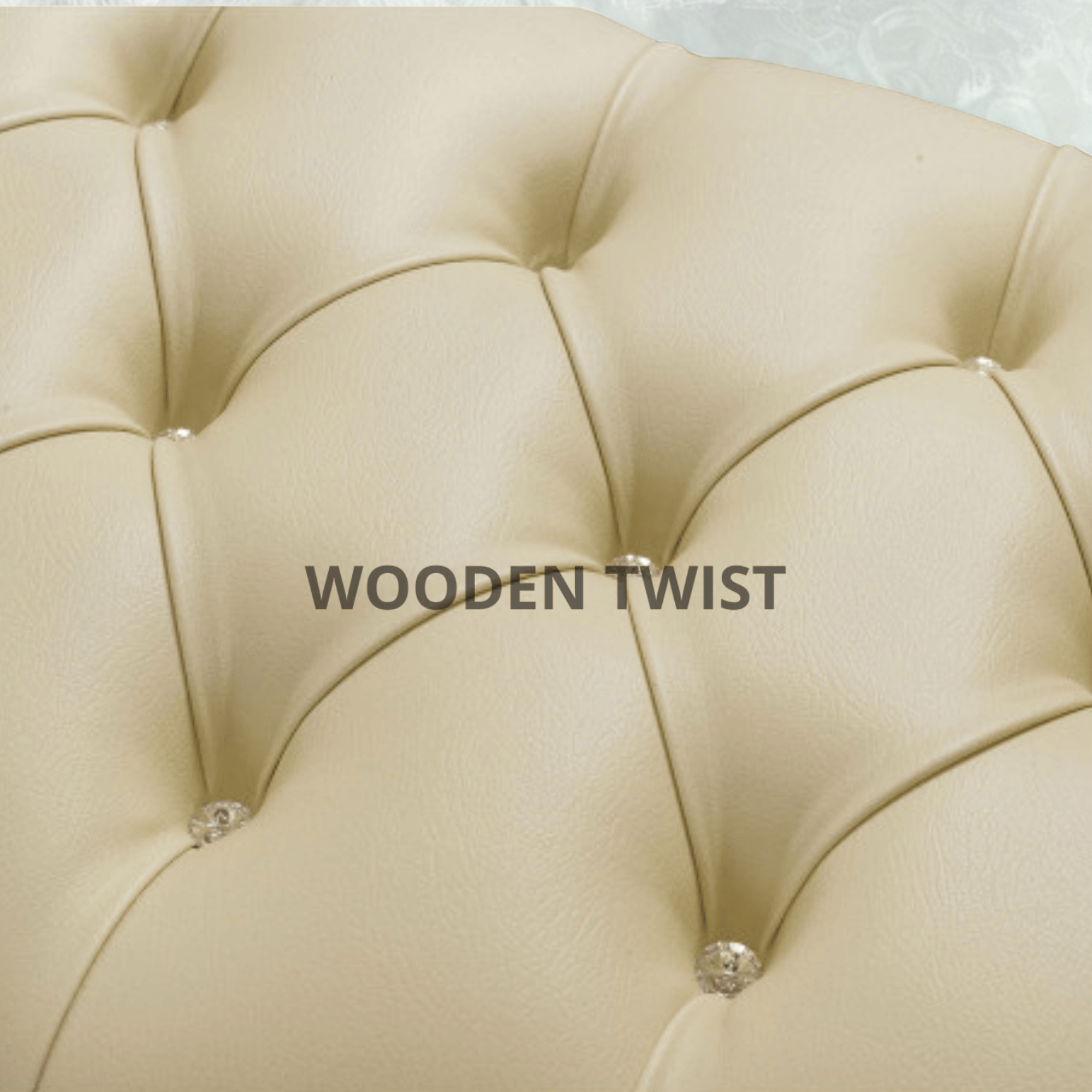 Montérno Sheesham Wood Bench Couch ( Golden Finish )