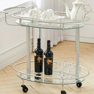 Luxurious Design Bar Cart with Glass Top
