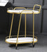 White Marble Top Serving Cart