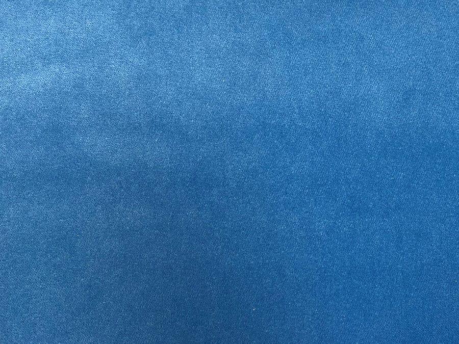 Velours Blue Plain Velvet Fabric