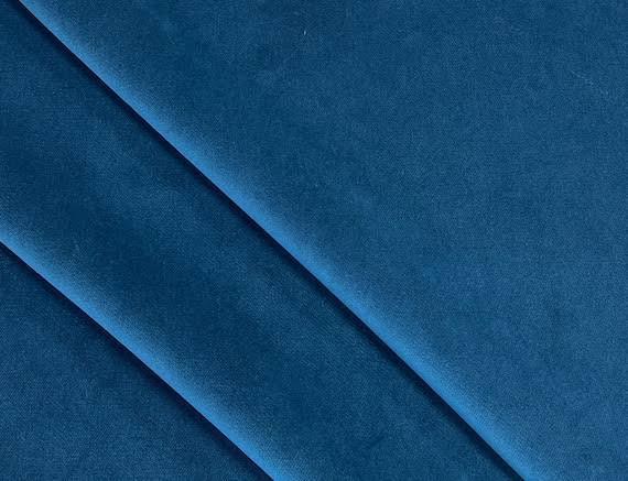 Velours Blue Plain Velvet Fabric