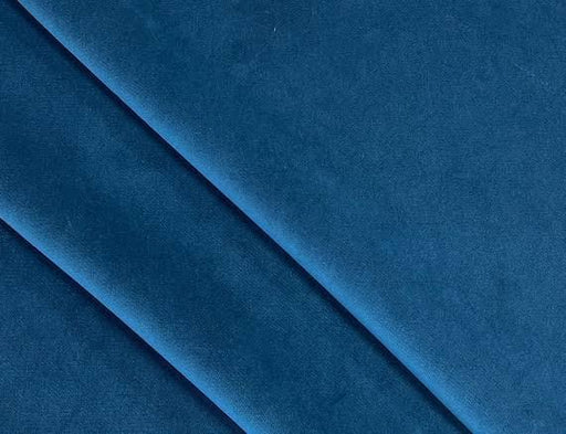 Velours Blue Plain Velvet Fabric - WoodenTwist