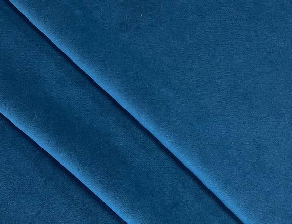 Velours Blue Plain Velvet Fabric - WoodenTwist