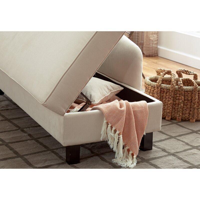 Wooden Twist Spacious Storage Solid Wood Couch Chaise Lounge - WoodenTwist
