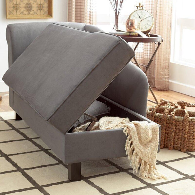 Wooden Twist Spacious Storage Solid Wood Couch Chaise Lounge - WoodenTwist