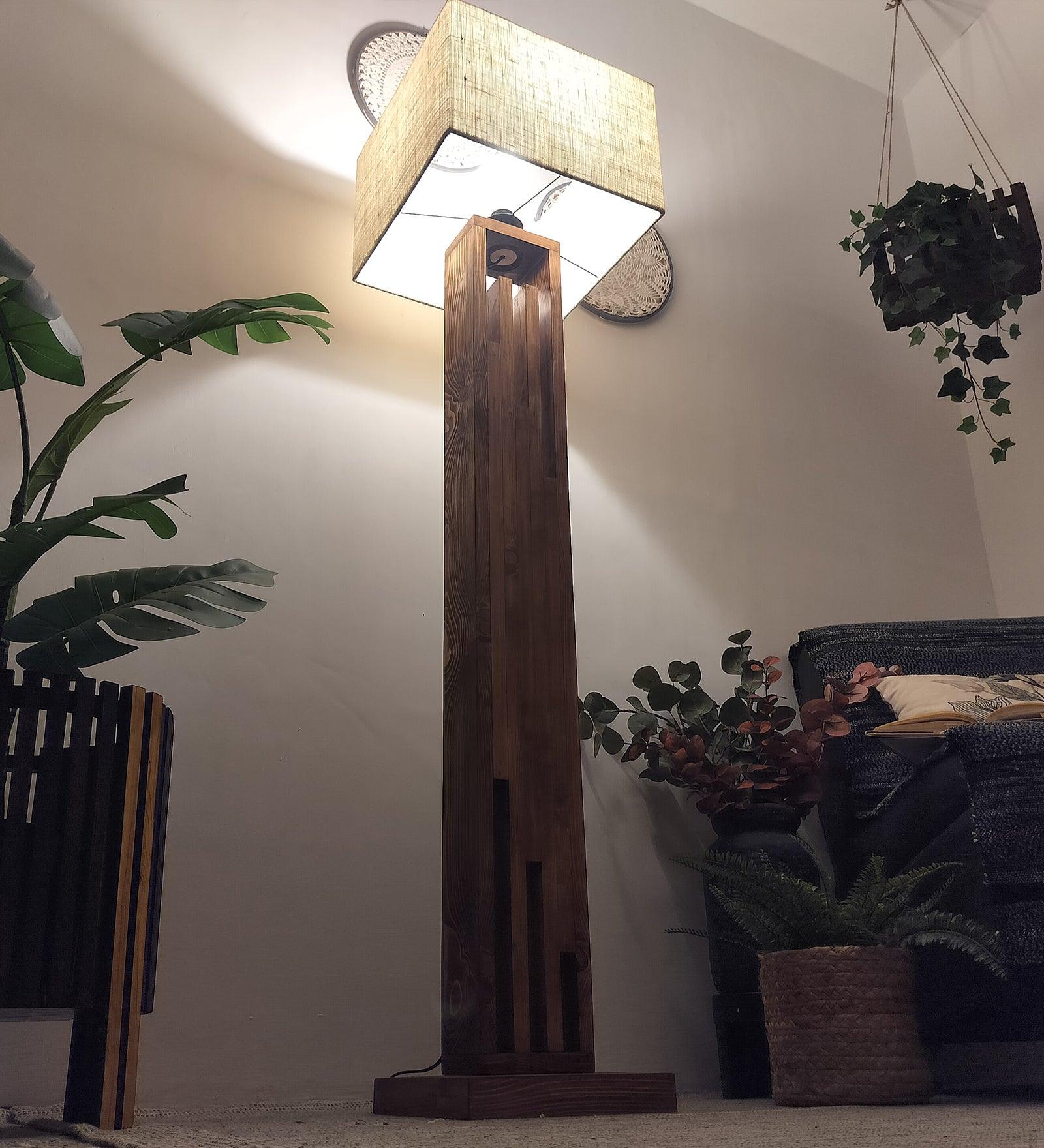 Brown floor lamp