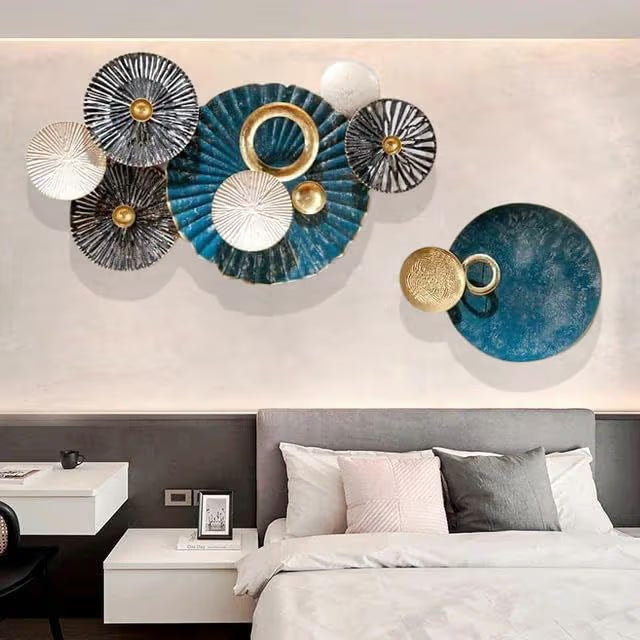 Modern Round Wall Hangings Decorative Geometric Circle Design for Living Room, Bedroom & Office Wall Décor