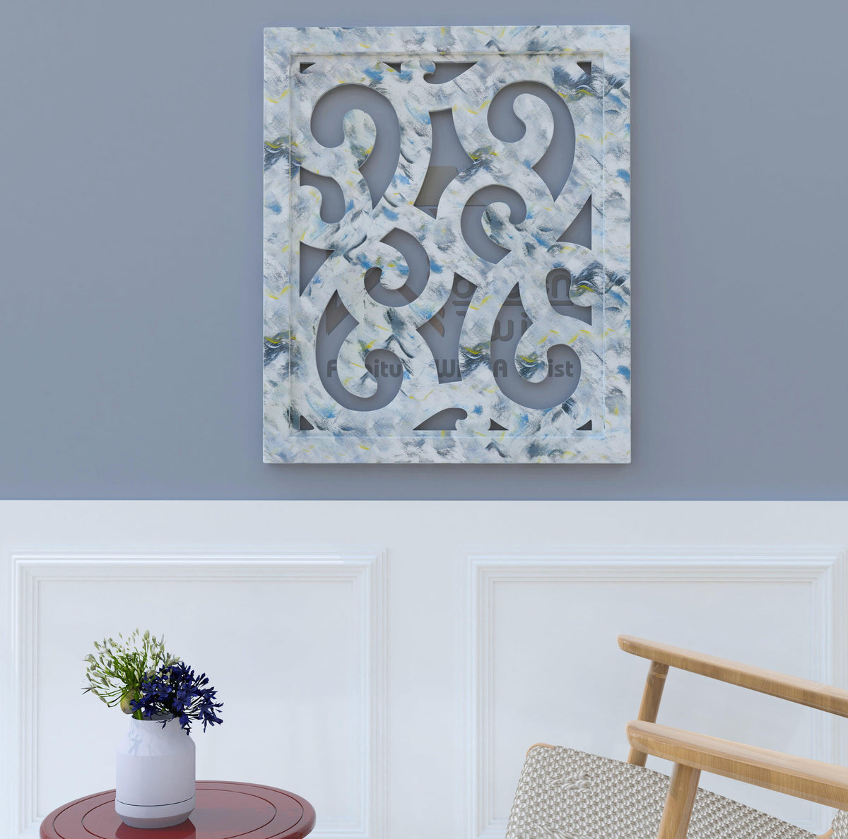 A handcrafted paisley panel for your wall