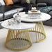 Golden Circular Iron Nesting Table Set -