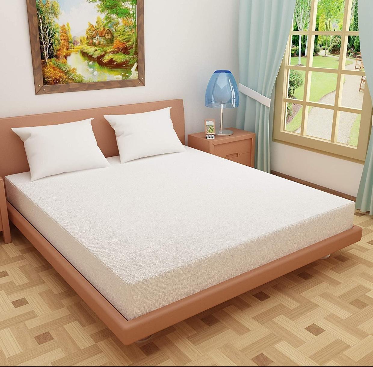 Home Furnishing Waterproof Mattress Protector ( White ) - WoodenTwist