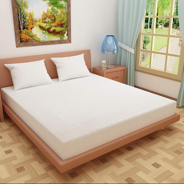 Home Furnishing Waterproof Mattress Protector ( White ) - WoodenTwist