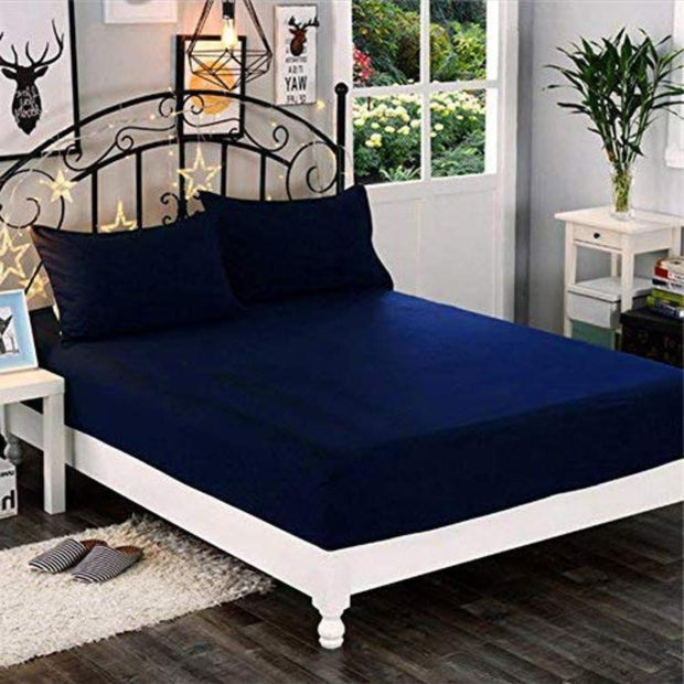 Home Furnishing Waterproof Mattress Protector ( Blue ) - WoodenTwist