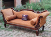 Wooden Handicraft Couch for Living Room in Stylish Look Chaise Lounge (Brown Walnut) - WoodenTwist