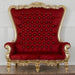 Wooden Twist Luxurious High Back Precio Maharaja Throne Chair In Teak Wood ( Maroon ) - WoodenTwist