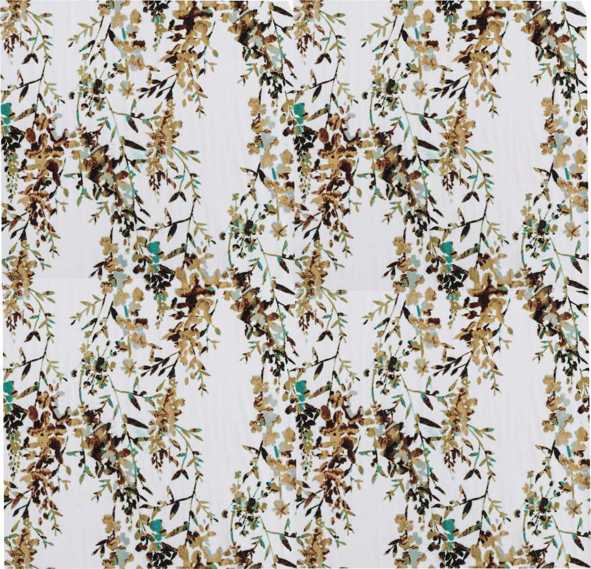 Velours Mustard Printed Velvet Fabric