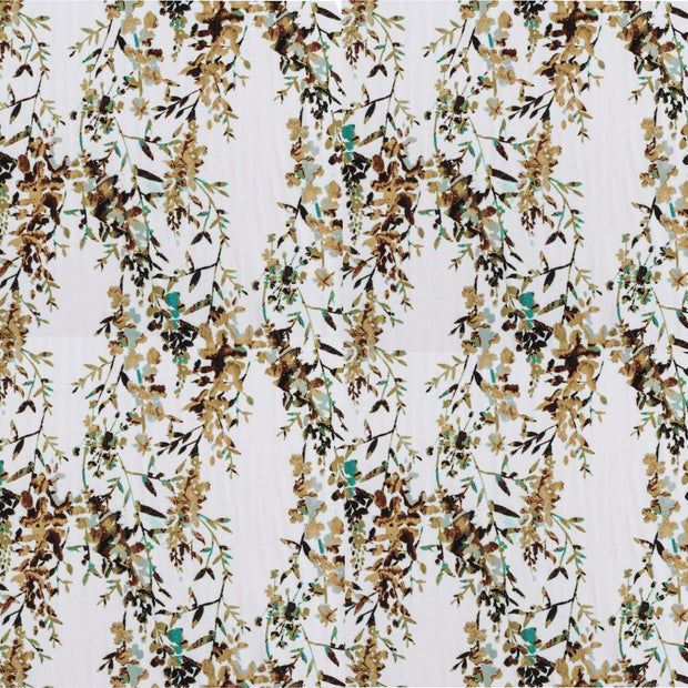 Velours Mustard Printed Velvet Fabric - WoodenTwist