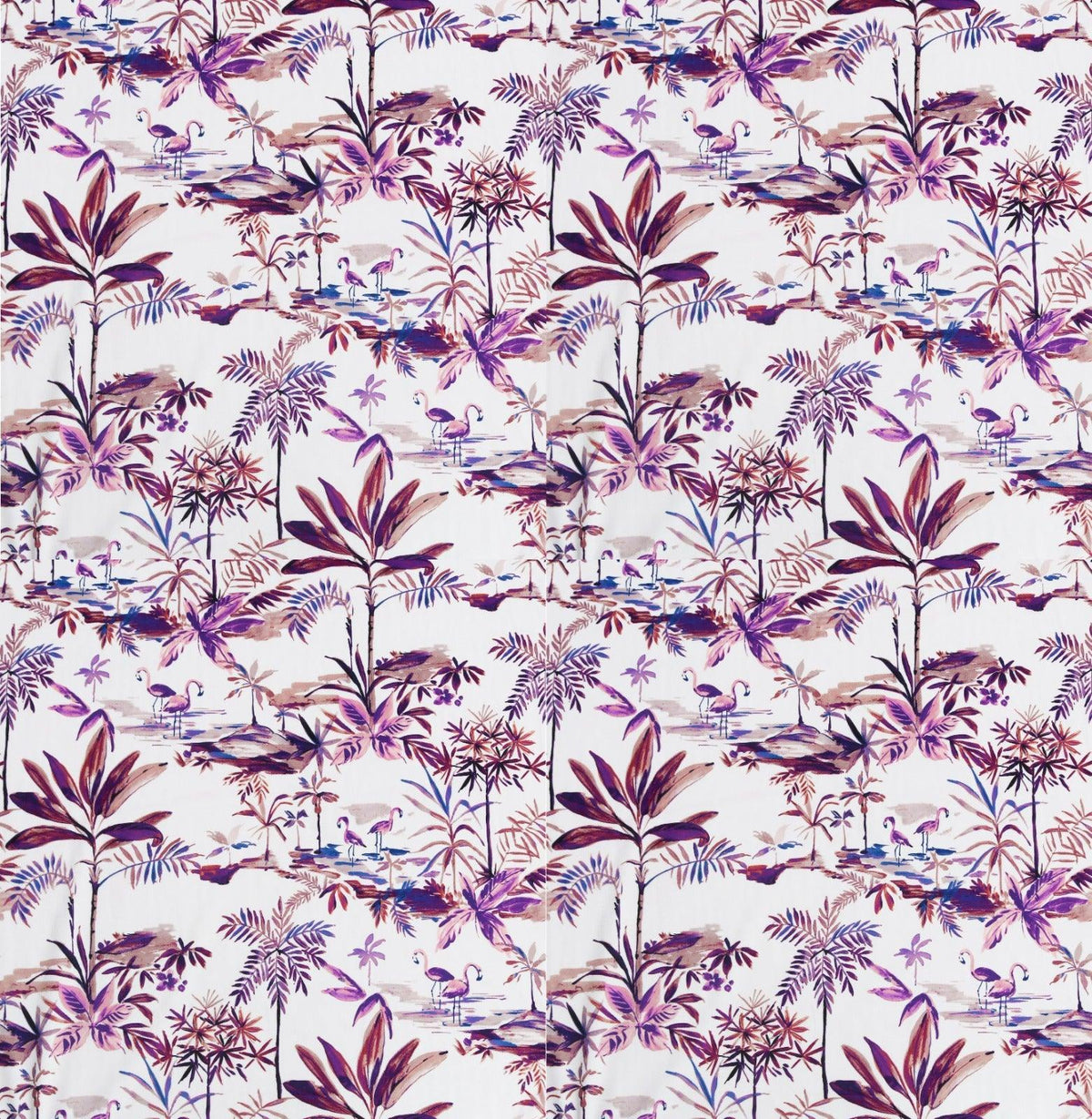 Velours Purple Printed Velvet Fabric