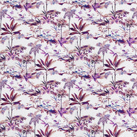Velours Purple Printed Velvet Fabric - WoodenTwist