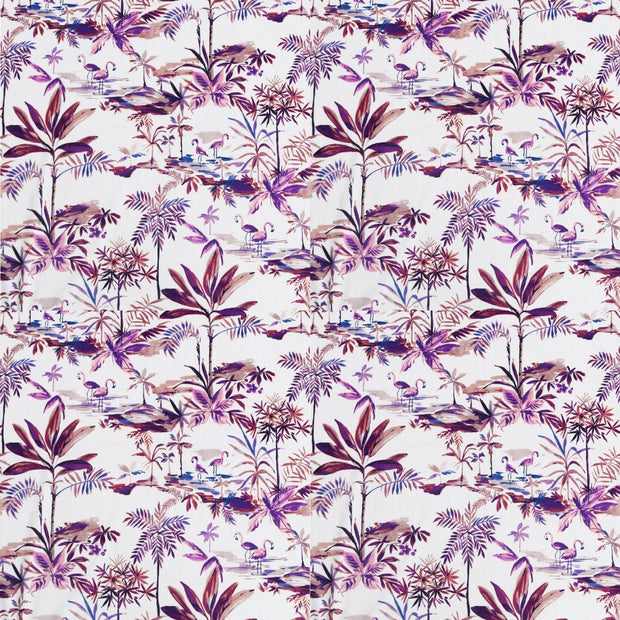Velours Purple Printed Velvet Fabric - WoodenTwist
